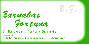 barnabas fortuna business card